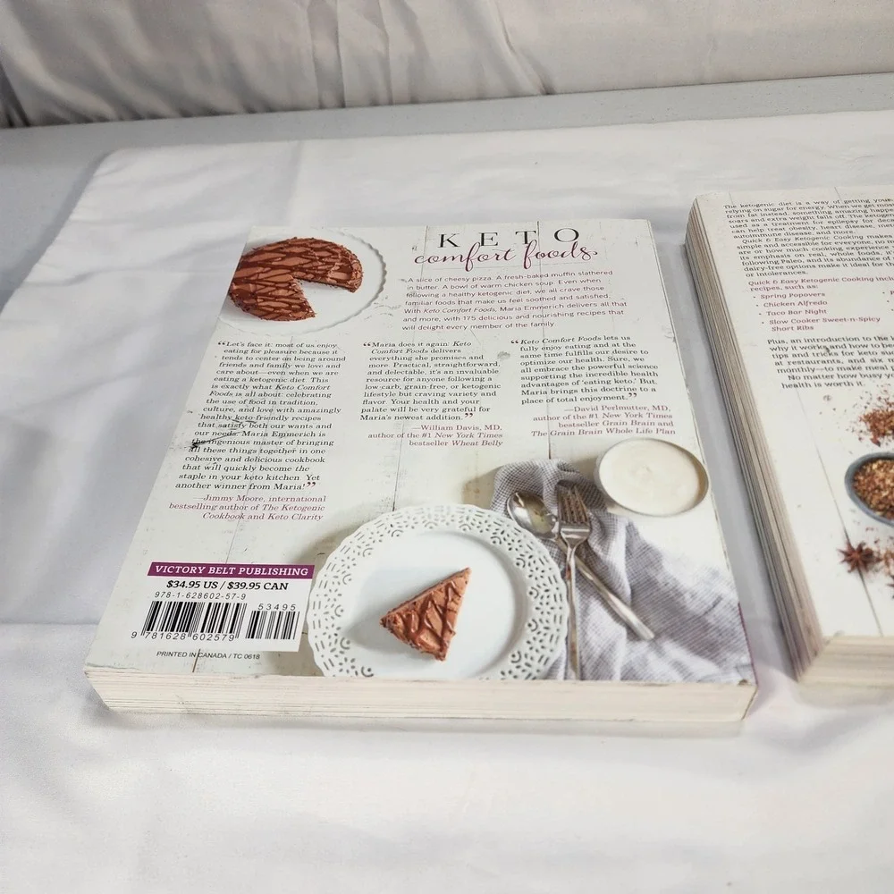 Keto Comfort Foods And Quick & Easy Ketogenic Cooking By Maria Emmerich Lot